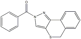 2,5-dihydrobenzo[4,5]thiino[3,2-c]pyrazol-2-yl(phenyl)methanone Struktur