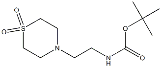 tert-butyl N-[2-(1,1-dioxo-1lambda~6~,4-thiazinan-4-yl)ethyl]carbamate Struktur