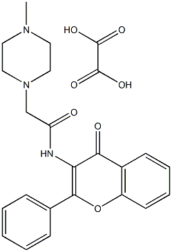 N1-(4-oxo-2-phenyl-4H-chromen-3-yl)-2-(4-methylpiperazino)acetamide oxalate Struktur