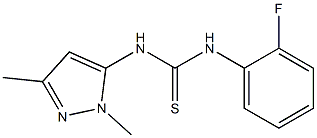 N-(1,3-dimethyl-1H-pyrazol-5-yl)-N'-(2-fluorophenyl)thiourea Struktur