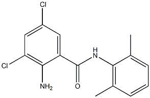 2-amino-3,5-dichloro-N-(2,6-dimethylphenyl)benzenecarboxamide Struktur