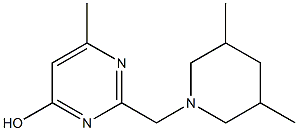 2-[(3,5-dimethylpiperidino)methyl]-6-methyl-4-pyrimidinol Struktur