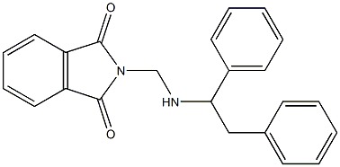 2-{[(1,2-diphenylethyl)amino]methyl}-1H-isoindole-1,3(2H)-dione Struktur