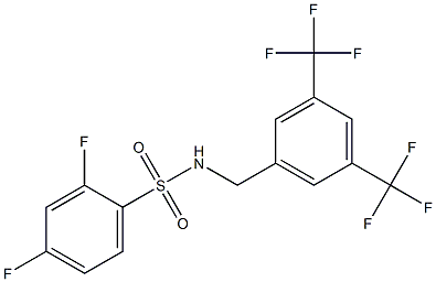 N1-[3,5-di(trifluoromethyl)benzyl]-2,4-difluorobenzene-1-sulfonamide Struktur