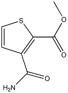 methyl 3-(aminocarbonyl)thiophene-2-carboxylate Struktur