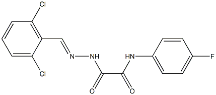 N1-(4-fluorophenyl)-2-[2-(2,6-dichlorobenzylidene)hydrazino]-2-oxoacetamide Struktur