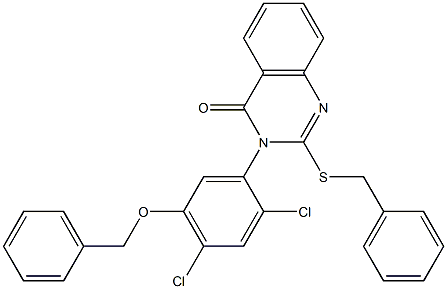 3-[5-(benzyloxy)-2,4-dichlorophenyl]-2-(benzylsulfanyl)-4(3H)-quinazolinone Struktur