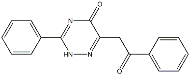 6-(2-oxo-2-phenylethyl)-3-phenyl-2,5-dihydro-1,2,4-triazin-5-one Struktur