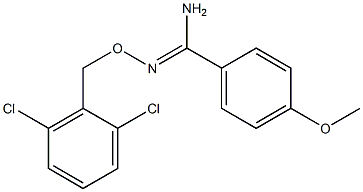 O1-(2,6-dichlorobenzyl)-4-methoxybenzene-1-carbohydroximamide Struktur