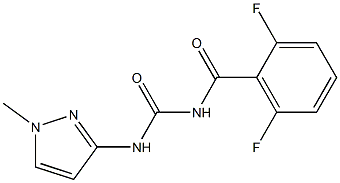 N-(2,6-difluorobenzoyl)-N'-(1-methyl-1H-pyrazol-3-yl)urea Struktur