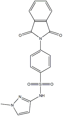 4-(1,3-dioxo-1,3-dihydro-2H-isoindol-2-yl)-N-(1-methyl-1H-pyrazol-3-yl)benzenesulfonamide Struktur