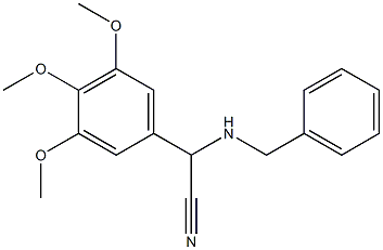 2-(benzylamino)-2-(3,4,5-trimethoxyphenyl)acetonitrile Struktur