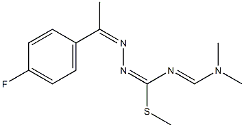 methyl N-[1-(4-fluorophenyl)ethylidene]-{[(dimethylamino)methylidene]amino}methanehydrazonothioate Struktur