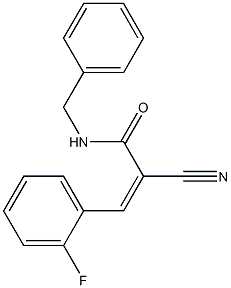 (Z)-N-benzyl-2-cyano-3-(2-fluorophenyl)-2-propenamide Struktur