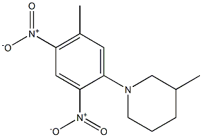 3-methyl-1-(5-methyl-2,4-dinitrophenyl)piperidine Struktur