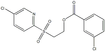 2-[(5-chloro-2-pyridyl)sulfonyl]ethyl 3-chlorobenzoate Struktur