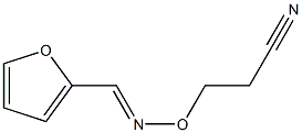 3-{[(2-furylmethylidene)amino]oxy}propanenitrile Struktur