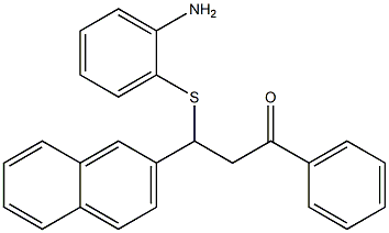 3-[(2-aminophenyl)thio]-3-(2-naphthyl)-1-phenylpropan-1-one Struktur