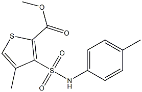 methyl 4-methyl-3-(4-toluidinosulfonyl)thiophene-2-carboxylate Struktur