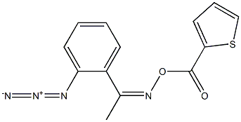 2-[({[1-(2-azidophenyl)ethylidene]amino}oxy)carbonyl]thiophene Struktur