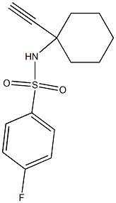 N-(1-ethynylcyclohexyl)-4-fluorobenzenesulfonamide Struktur