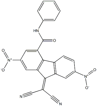 N4-phenyl-9-(dicyanomethylene)-2,7-dinitro-9H-4-fluorenecarboxamide Struktur