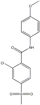 2-chloro-N-(4-methoxyphenyl)-4-(methylsulfonyl)benzenecarboxamide Struktur