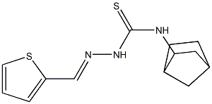 N1-bicyclo[2.2.1]hept-2-yl-2-(2-thienylmethylidene)hydrazine-1-carbothioamide Struktur