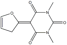 5-dihydro-2(3H)-furanyliden-1,3-dimethyl-2,4,6(1H,3H,5H)-pyrimidinetrione Struktur