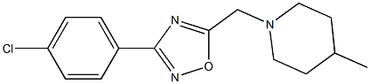 3-(4-chlorophenyl)-5-[(4-methylpiperidino)methyl]-1,2,4-oxadiazole Struktur