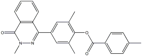 2,6-dimethyl-4-(3-methyl-4-oxo-3,4-dihydrophthalazin-1-yl)phenyl 4-methylbenzoate Struktur