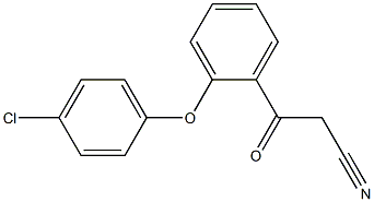 3-[2-(4-chlorophenoxy)phenyl]-3-oxopropanenitrile Struktur