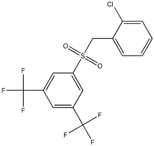 1-[(2-chlorobenzyl)sulfonyl]-3,5-di(trifluoromethyl)benzene Struktur