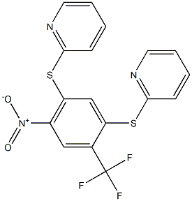 2-{[4-nitro-5-(2-pyridylthio)-2-(trifluoromethyl)phenyl]thio}pyridine Struktur