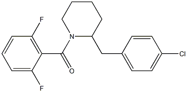 [2-(4-chlorobenzyl)piperidino](2,6-difluorophenyl)methanone Struktur