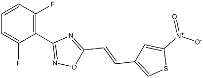 3-(2,6-difluorophenyl)-5-[2-(5-nitro-3-thienyl)vinyl]-1,2,4-oxadiazole Struktur