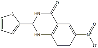 6-nitro-2-(2-thienyl)-1,2,3,4-tetrahydroquinazolin-4-one Struktur