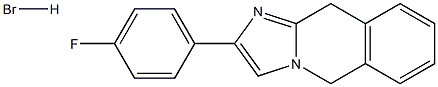 2-(4-fluorophenyl)-5,10-dihydroimidazo[1,2-b]isoquinoline hydrobromide Struktur