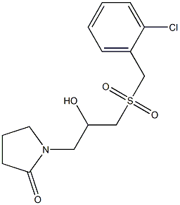 1-{3-[(2-chlorobenzyl)sulfonyl]-2-hydroxypropyl}-2-pyrrolidinone Struktur