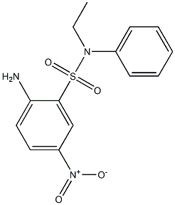 N1-ethyl-N1-phenyl-2-amino-5-nitrobenzene-1-sulfonamide Struktur