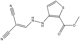 methyl 3-[2-(2,2-dicyanovinyl)hydrazino]thiophene-2-carboxylate Struktur