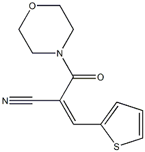 2-(morpholinocarbonyl)-3-(2-thienyl)acrylonitrile Struktur