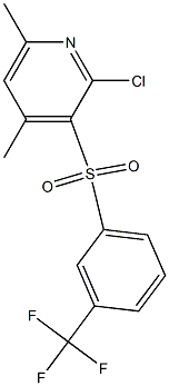 2-chloro-4,6-dimethyl-3-pyridinyl 3-(trifluoromethyl)phenyl sulfone Struktur