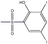 2,4-diiodo-6-(methylsulfonyl)benzenol Struktur