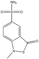 1-methyl-3-oxo-1,3-dihydrobenzo[c]isothiazole-5-sulfonamide Struktur