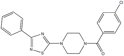 (4-chlorophenyl)[4-(3-phenyl-1,2,4-thiadiazol-5-yl)piperazino]methanone Struktur