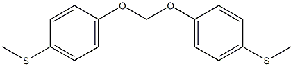 1-(methylthio)-4-{[4-(methylthio)phenoxy]methoxy}benzene Struktur