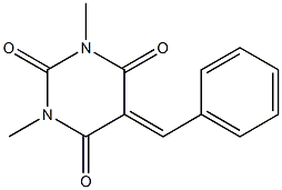 1,3-dimethyl-5-(phenylmethylene)-2,4,6(1H,3H,5H)-pyrimidinetrione Struktur