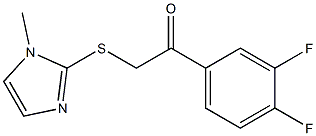 1-(3,4-difluorophenyl)-2-[(1-methyl-1H-imidazol-2-yl)thio]ethan-1-one Struktur