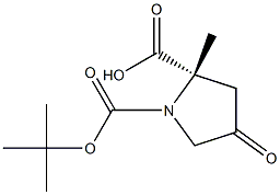 (S)-1-tert-butyl 2-methyl 4-oxopyrrolidine-1,2-dicarboxylate Struktur